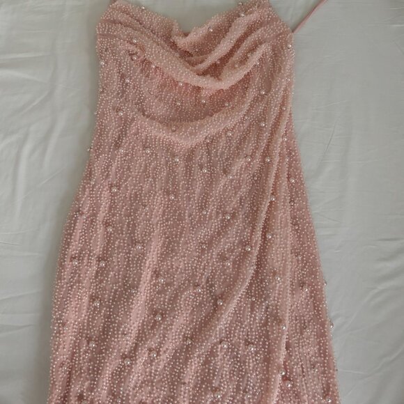 Oh Polly Seychelles Embellished Cowl Neck Mini Dress - Picture 3 of 6